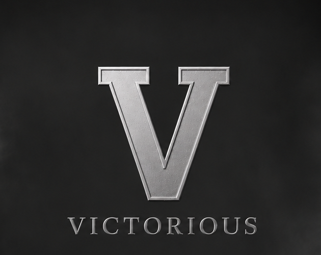 Victorious logo — silver letter V